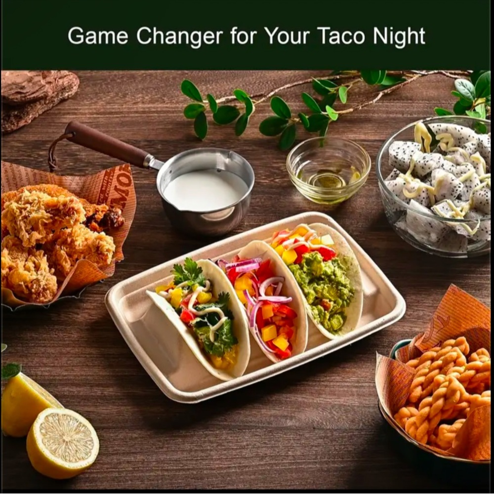 Dishes, NWT, Set of 40, Taco Disposable Dishes, Get this Party Started - Picture 8 of 12